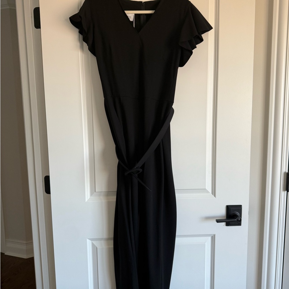 Altos Punto Black Ruffle Sleeve jumpsuit